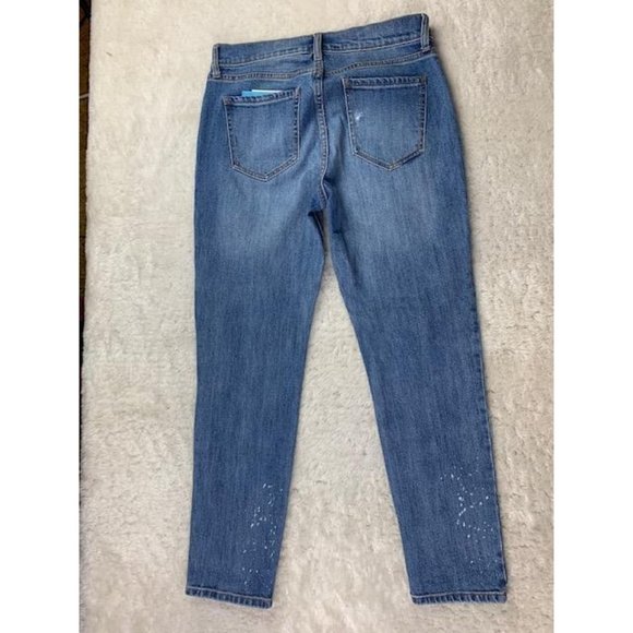 Old Navy Size 4 Womens Jeans Boyfriend Stretch Distressed Mid Rise Med W… - Picture 4 of 5